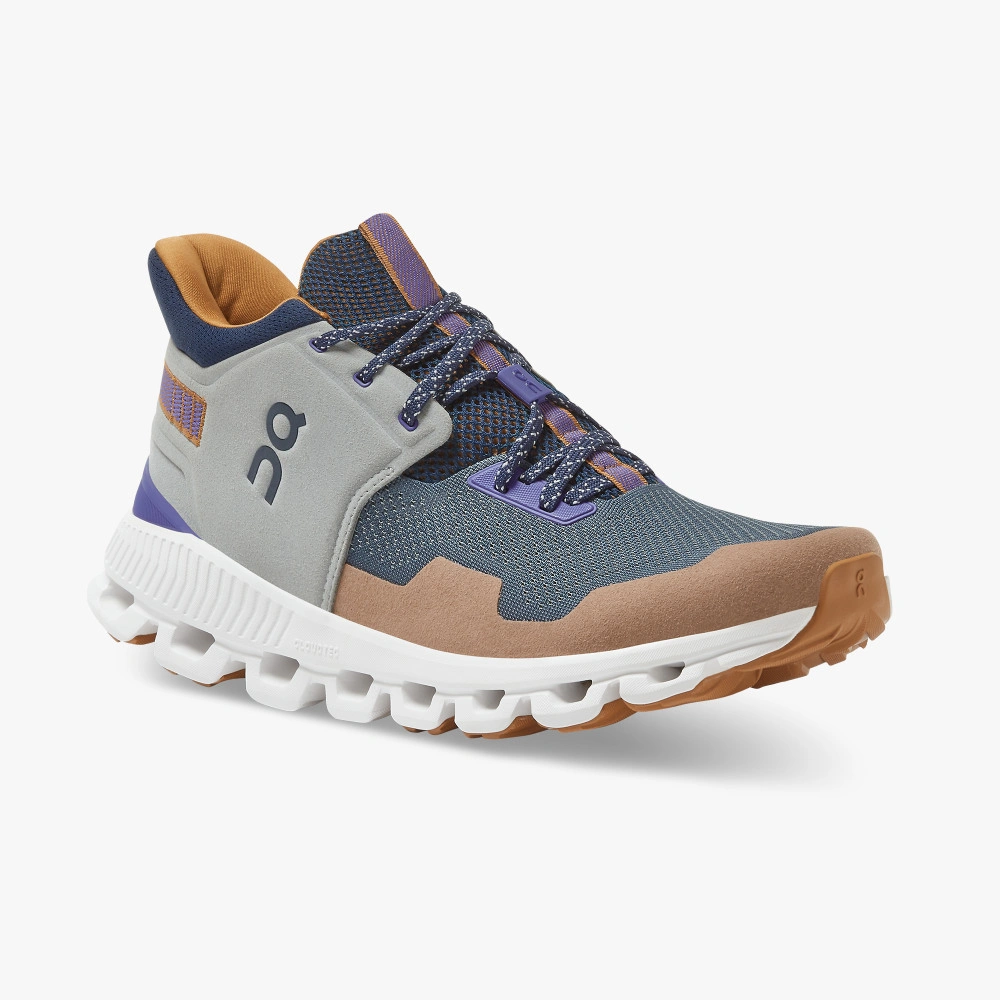 ¡Corre con estilo! ON Cloud Hi Edge: Arena y marrón, Suiza. ¡Oferta imperdible! Zapatillas para hombres.